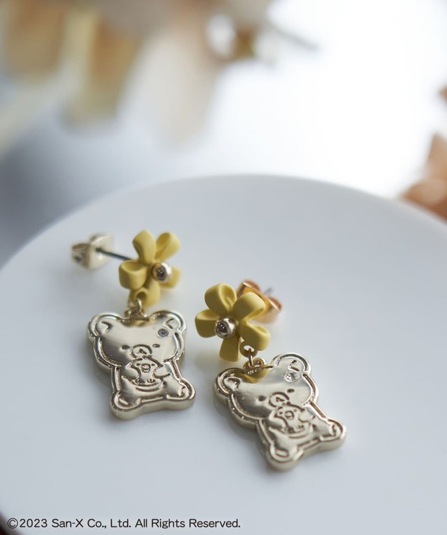 【リラックマ×ロペピクニック】マットフラワーピアス