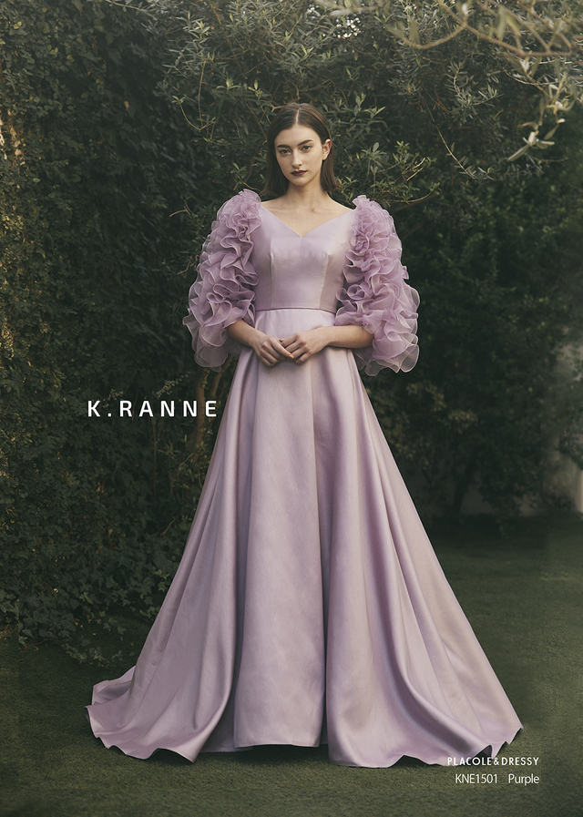 KURAUDIA × PLACOLE & DRESSY(クラウディア×プラコレ)新作ウェディングドレス|KNE1501_Purple