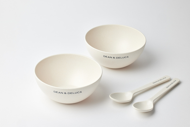 GLOW×DEAN ＆ DELUCA「ボウル2個＆スプーン2本セット＜ホワイト＞」