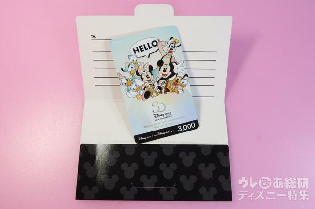 ディズニーストアギフトカード プラスチックタイプ(販売終了柄) カードを入れてくれるケースもかわいい (現在はディズニーストア.jp)30周年の記念柄