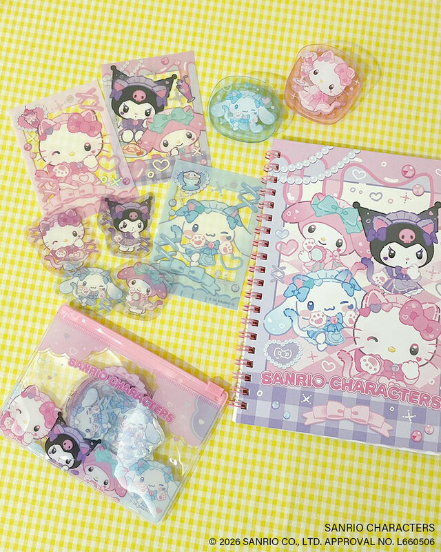 【サンキューマート×サンリオ新作文具】第2弾おすすめアイテム／フレークステッカーやアクリルクリップなどが登場　※リングノートは第1弾アイテムです