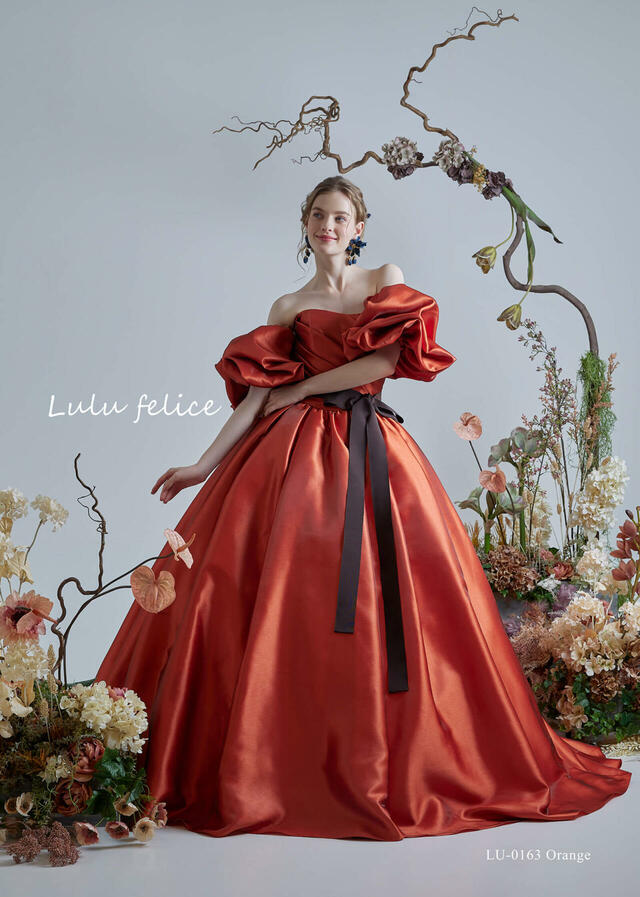 「Lulu felice（ルル・フェリーチェ）」新作ウェディングドレス　LU-0163_Orange