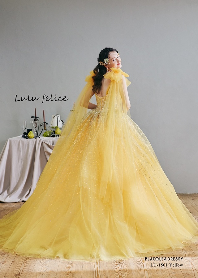 KURAUDIA × PLACOLE & DRESSY(クラウディア×プラコレ)新作ウェディングドレス|LU-1501_Yellow