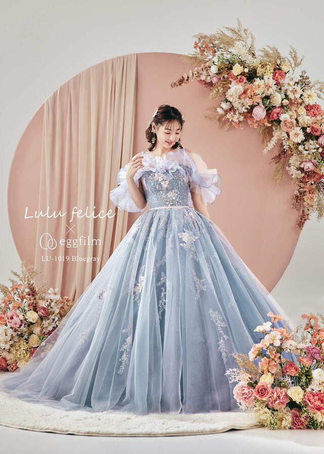 クラウディア「Lulu felice(ルル・フェリーチェ)」新作ウェディングドレス LU-1019_Bluegray