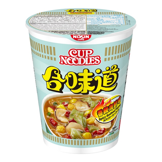 ＜香港代表＞ ■香辣海鮮味(シャンラーカイセンアジ) フレーバー：スパイシーシーフード 海鮮と豚肉の旨みにキムチの風味を加え、コク、酸味、辛さが絶妙に合わさった辛口のシーフード味。 日本のシーフードヌードルとは一味違った旨辛い味わいをお楽しみいただけます。