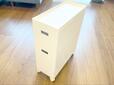 【山崎実業 tower 蓋付き収納ボックスワゴン】本体約W15.5×D35×H31.7cm（キャスター含む）、追加ボックス約W15×D35×H13.2cm。容量は合わせて約18Lです