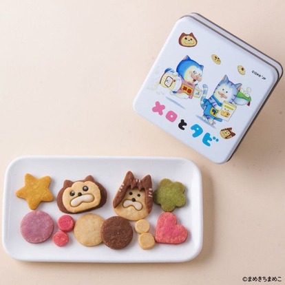 まめきちまめこ メロとタビのにゃごや展　クッキー缶 まめきちまめこの初の個展「メロとタビのにゃごや展」｜名鉄