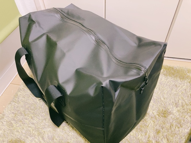 【ワークマン 防水ボストンバッグ】サイズは（約）縦31cm×横44cm×幅23cm、容量は約40Lです