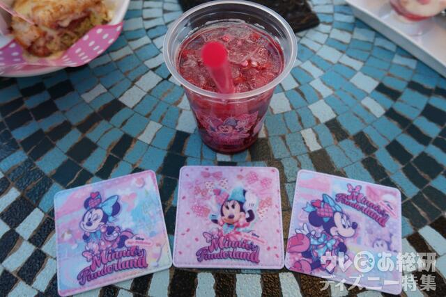 スパークリングゼリードリンク（フラワーシロップ＆ストロベリー）スーベニアコースター付き　コースターは1枚つきます