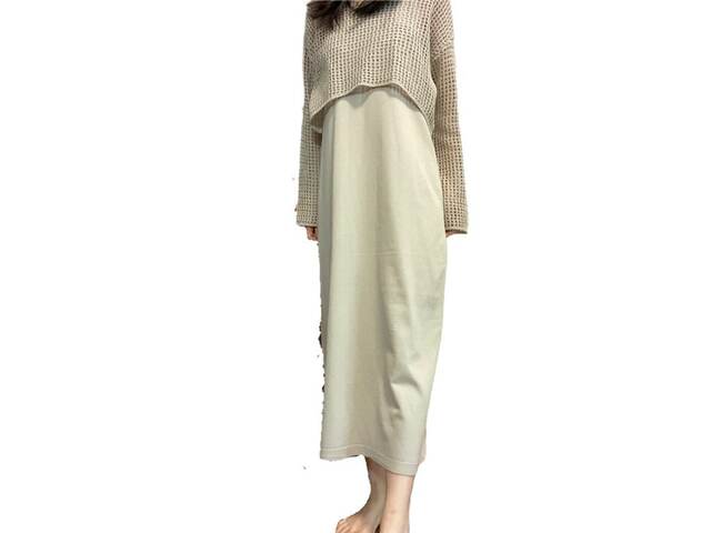 【GU 2ピースニットキャミソールワンピース】163cm Mサイズ着用