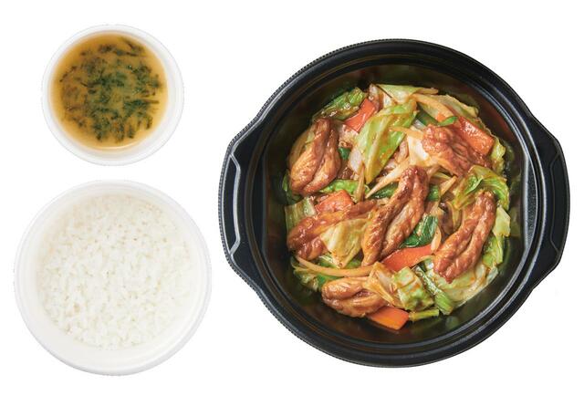 [テイクアウト]せせりと野菜の味噌炒め ごはん・あおさのみそ汁付