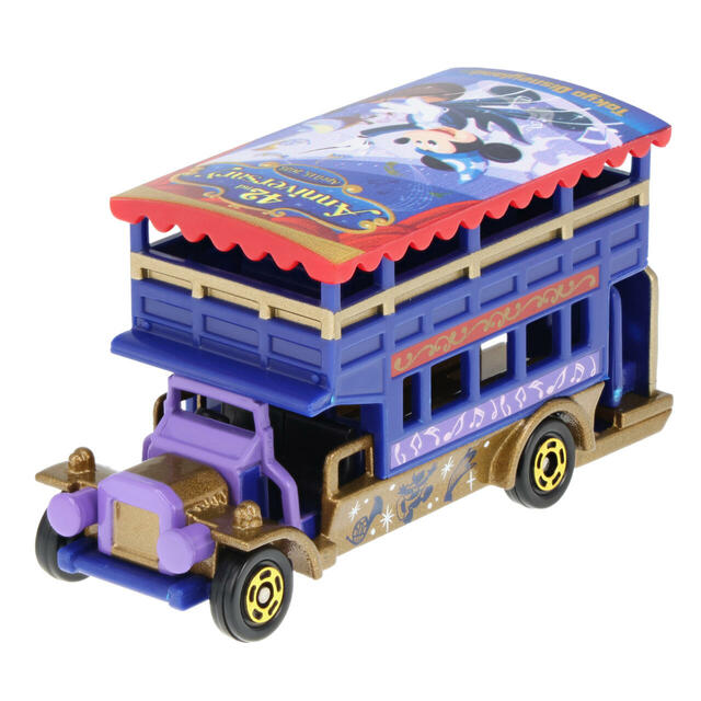 ディズニー・ビークル・コレクション〈トミカ〉 1,800円｜東京ディズニーランド開園42周年「ミッキーのフィルハーマジック」グッズ｜販売店舗：東京ディズニーランド「キングダム・トレジャー」｜発売日：2025年4月15日（火）