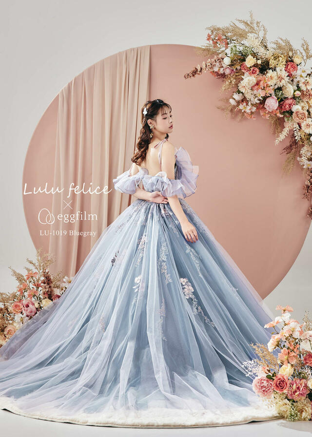 クラウディア「Lulu felice(ルル・フェリーチェ)」新作ウェディングドレス LU-1019_Bluegray