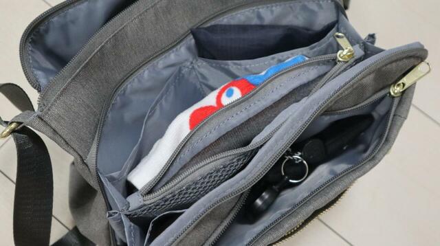 【anello GRANDE（アネロ グランデ） ショルダーバッグ】ポケットは10か所。全部使いこなせないほど充実しています…！