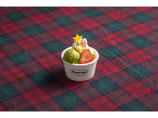 【ディナータイム限定】ハーゲンダッツグリーンティーのクリスマストライフル