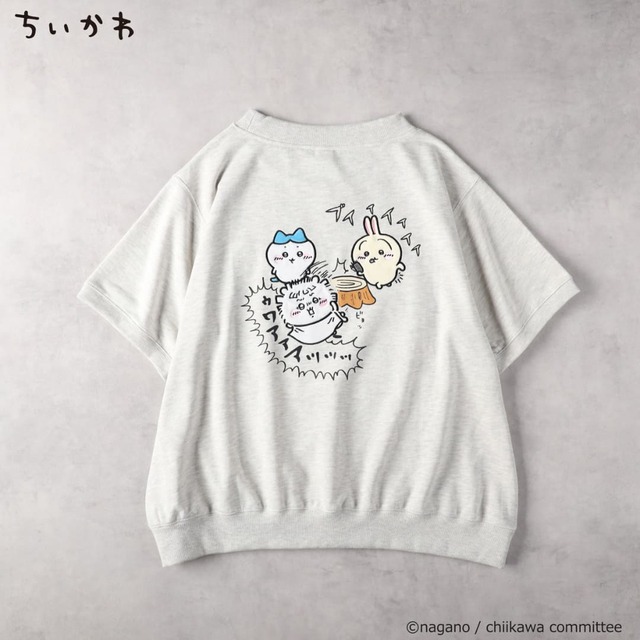 【ちいかわ】 散切り頭 半袖スウェット　カラー：オフシロ