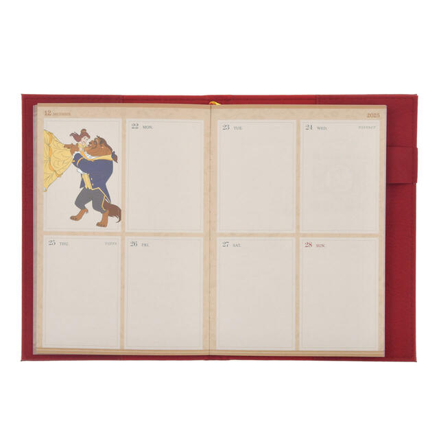 美女と野獣 手帳・スケジュール帳 B6 型押し CALENDAR&ORGANIZER 2026 2,800円