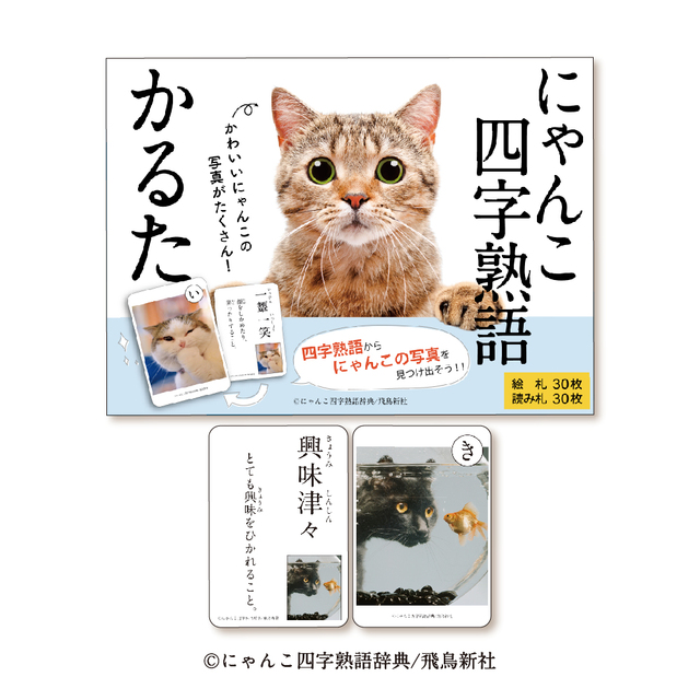 にゃんこ四字熟語　かるた 商品価格（消費税込み）：1,650円【にゃんこ四字熟語グッズ】