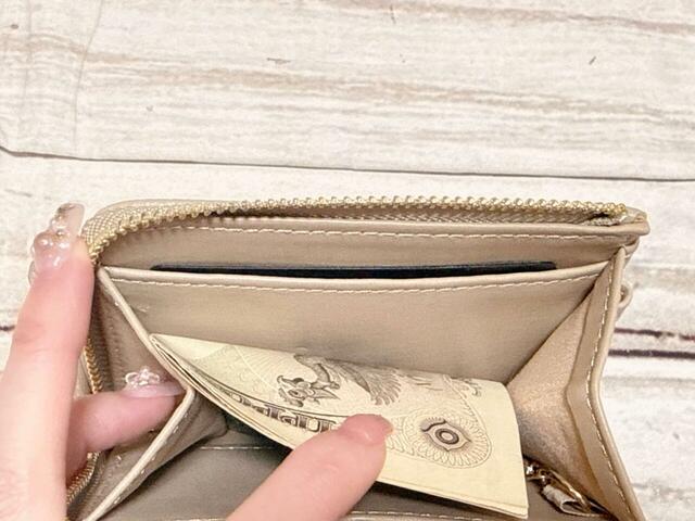 内側のカード入れにもカードを収納。タイトな作りですが取り出しやすい！