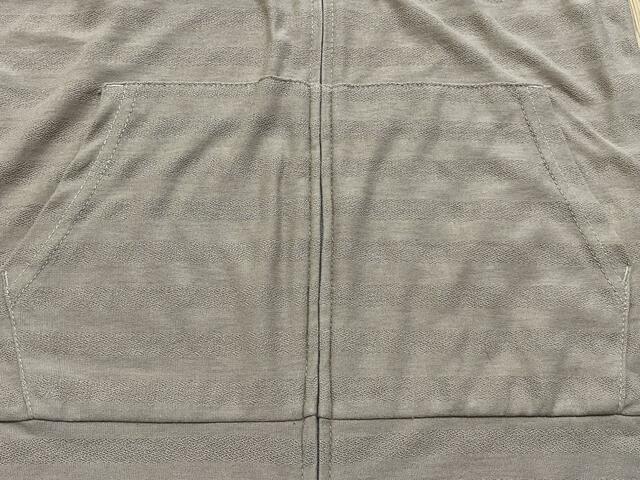 【ファッションセンターしまむら UVボーダーZIPPK】ポケットもデザインの一部