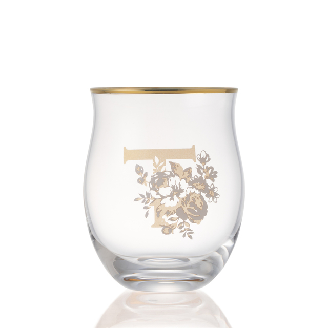 フラワー イニシャル グラス