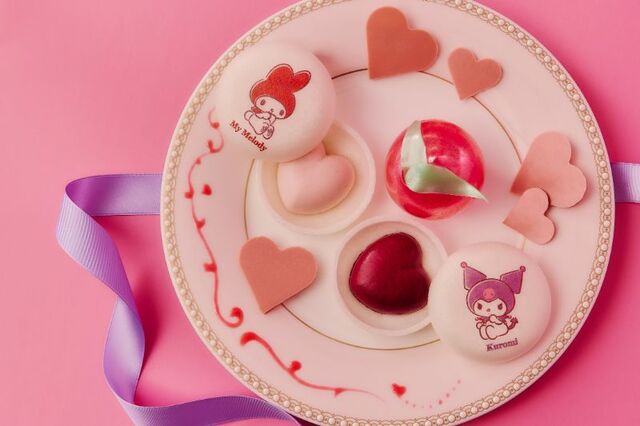 「ウェルカムスイーツ」＜大人 6,000円　7-12歳 3,500円　4-6歳 2,000円＞【マイメロディ＆クロミのもっと桃気分Peach Sweets Buffet】