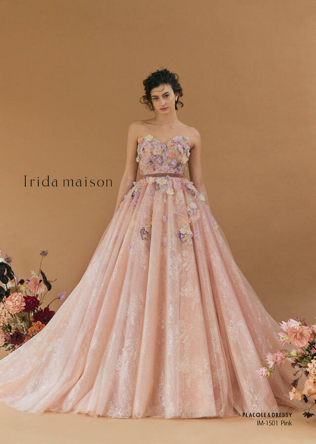 KURAUDIA × PLACOLE & DRESSY（クラウディア×プラコレ）新作ウェディングドレス｜IM-1501_Pink