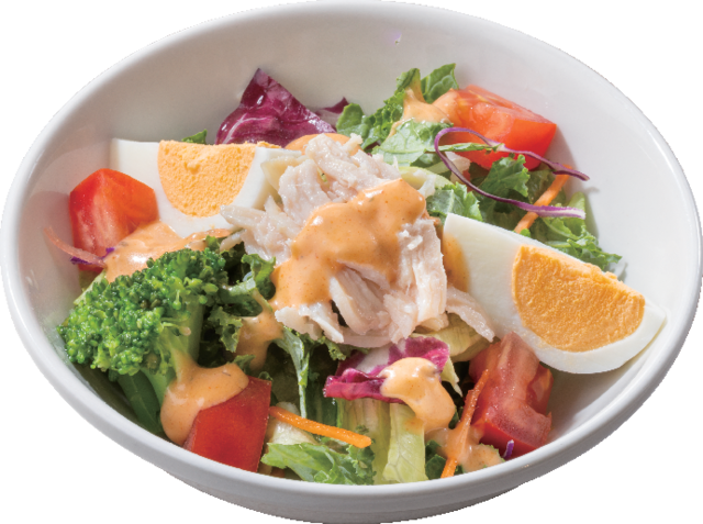 「蒸し鶏とケールのサラダ(S)」<期間:2025年2月20日~>【【ガスト】30品から3つのメニューが選べる!平日限定“神コスパメニュー”登場!新作パスタも見逃せない!】