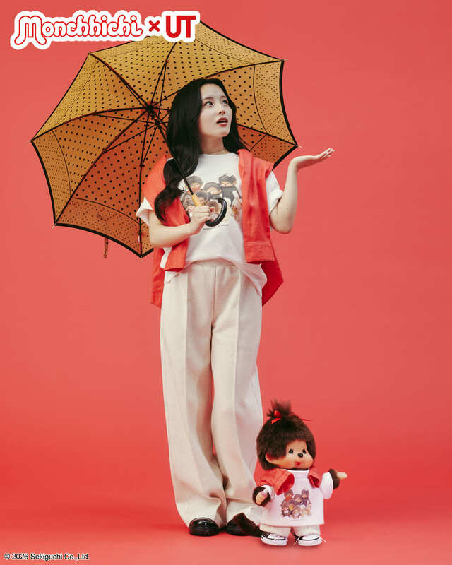 【ユニクロ×モンチッチ】モンチッチが曜日ごとに異なるUTの着こなしを披露する「7日間スタイリング」日曜日