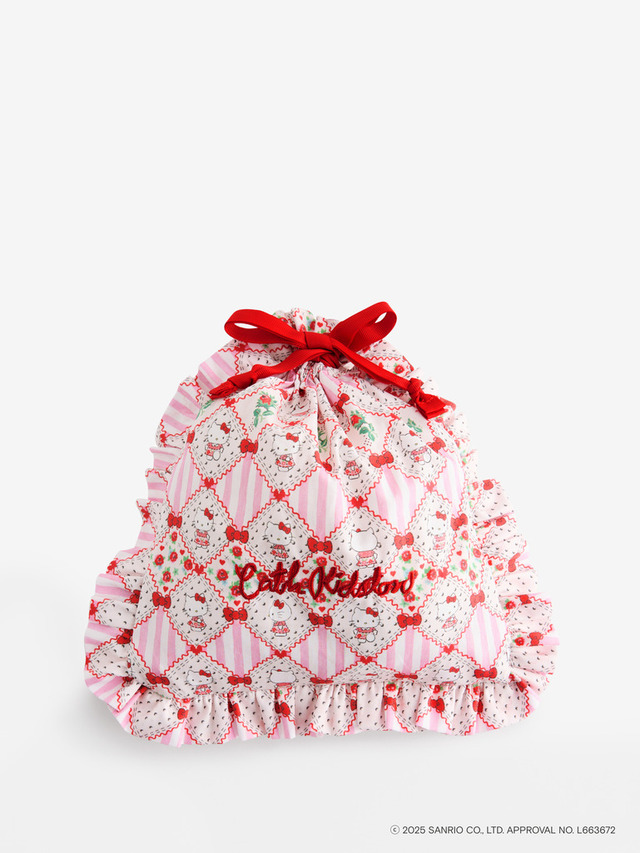 Cath Kidston × Hello Kitty ドローストリングポーチ Patchwork 各4,180円(税込)