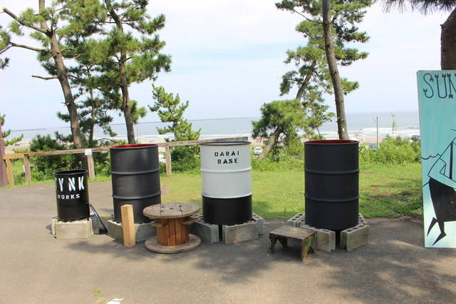 ドラム缶風呂。