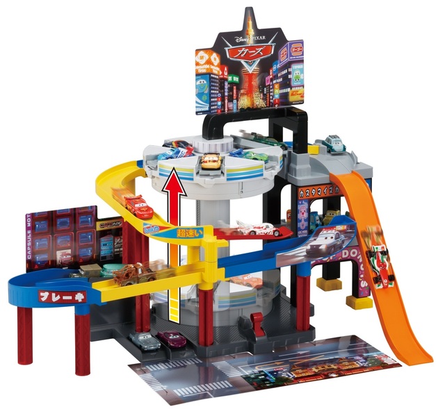 カーズ トミカ アクションコース 回転エレベータージャンクション