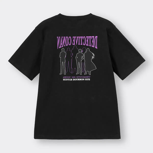 【GU】オーバーサイズグラフィックT(5分袖) Detective Conan 1(名探偵コナン)(黒ずくめの組織)/¥1,690