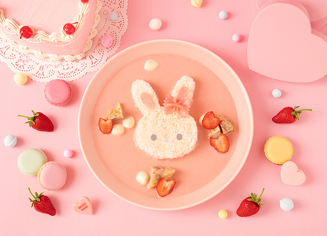 うさぎ♡ピンクカレー 1,490円｜mezzo piano 35th Anniversary Cafe