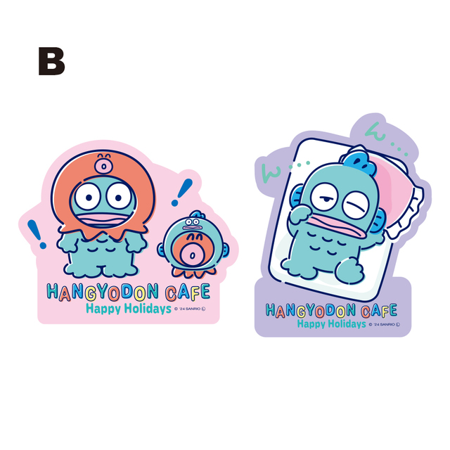 「ビッグステッカー2枚セットB」＜価格：990円＞【ハンギョドンの“好物メニュー”が食べられる「ハンギョドン カフェ」でオリジナルグッズも手に入れちゃおう！】