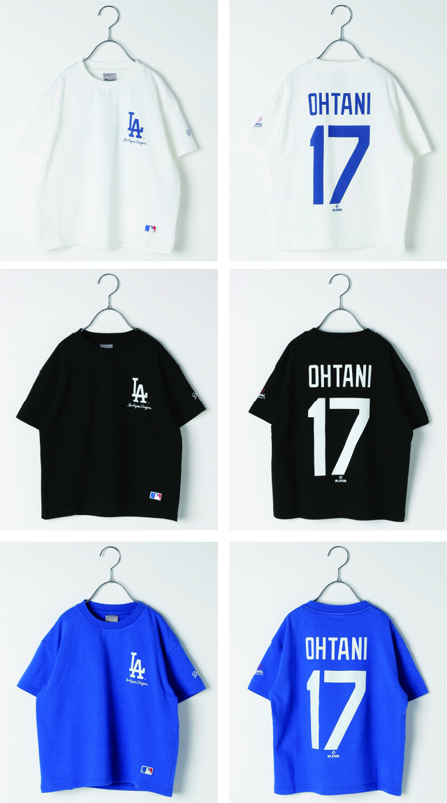 【ユニセックス】商品名:OHTANI17 BACK L / 価格:7,150円(税込)/ カラー展開:ホワイト、ブラック、ブルー / サイズ展開:M,L