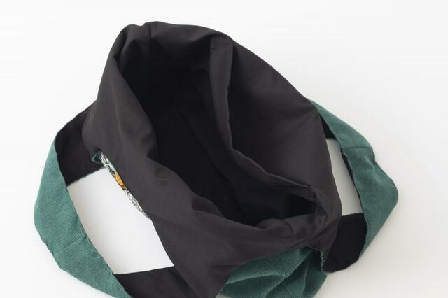 【猫犬デザイン刺繍 コーデュロイ トートバッグ 60×40cm】