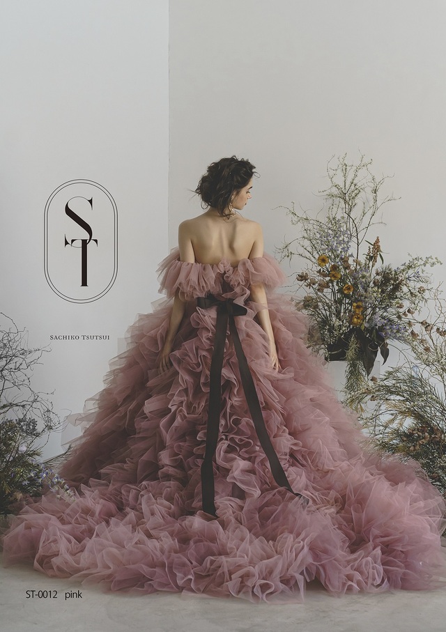 「ST」新作ウェディングドレス ST-0012_Pink