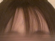 前髪のビフォア画像。根本がペシャンコになってしまうのが悩み