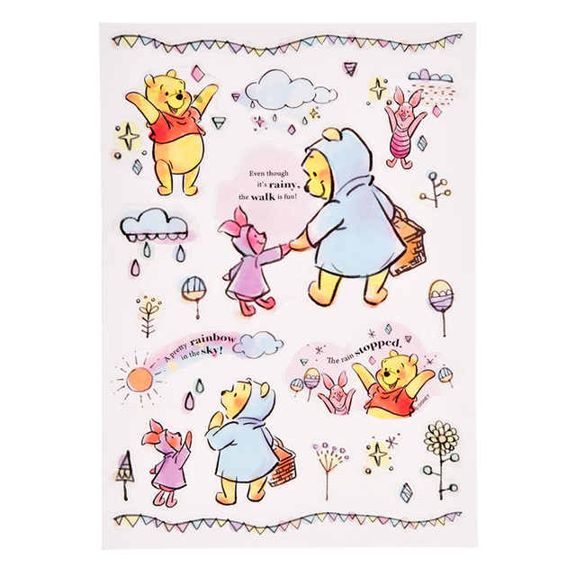シール・ステッカー 傘用 プーさん&ピグレット HAPPY RAINY DAY