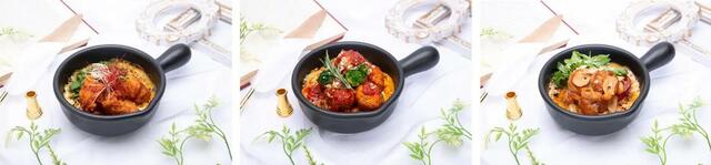 【HYUNJAE】ヤンニョムチキンドリア、【JUYEON】ゴロゴロミートボールドリア、【KEVIN】エビドリア〜フライドガーリックを添えて〜