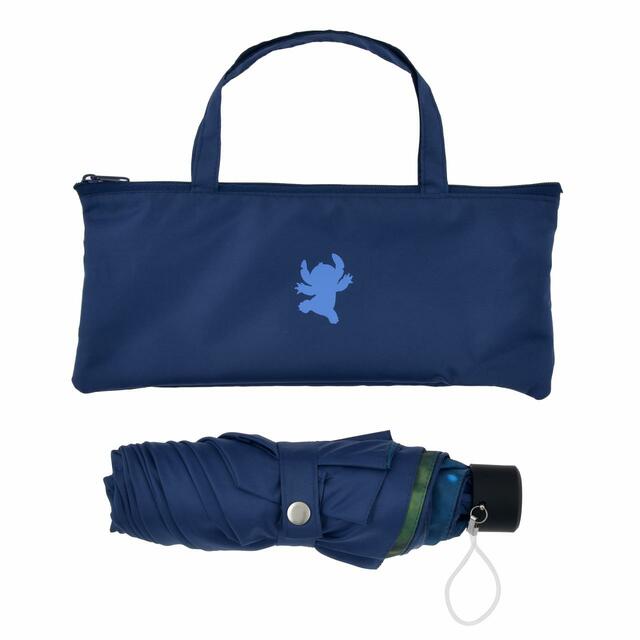 スティッチ 折りたたみ傘 ポーチ入り ノスタルジア 晴雨兼用 RAINY DAY 3,500円