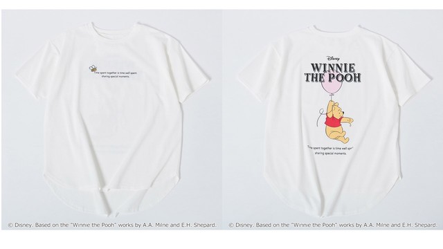 プーさん / バルーン柄バックプリントチュニックTシャツ 1,738円