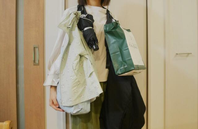 【ベルメゾン/モッテミー 荷物持ちリュック】全てかけて持てました!両手が空くのでとっても便利◎