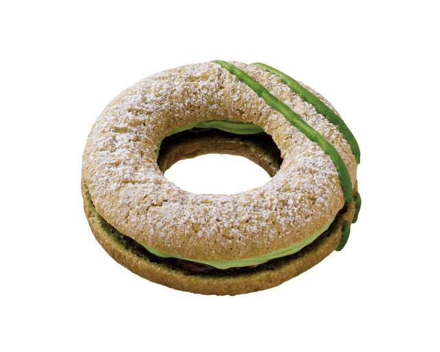 「お濃いドーナツ ふわり抹茶ホイップ」＜テイクアウト　248円、イートイン　　253円＞【misdo meets 祇園辻利 第一弾】