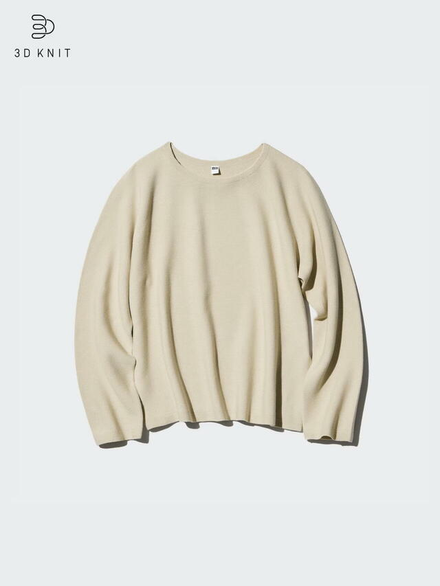 「3Dコットンクルーネックセーター」2,990円（税込）