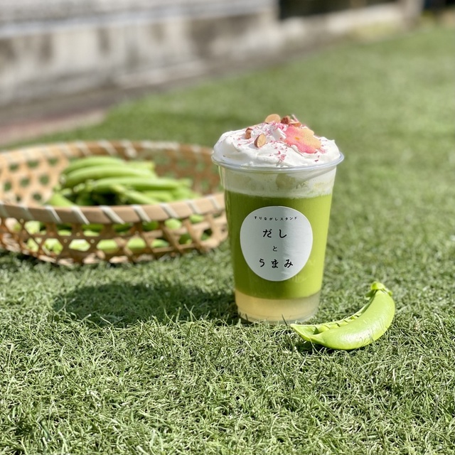 うすい豆と桜のすりながし