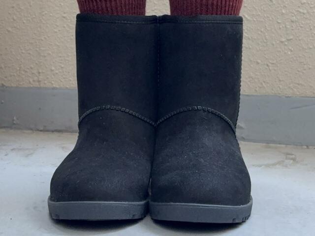 【ワークマン　ムートン風防寒レインブーツ】靴底から履き口までの高さは約21cm。足首までしっかり包んでくれるので、かなり暖かいです！