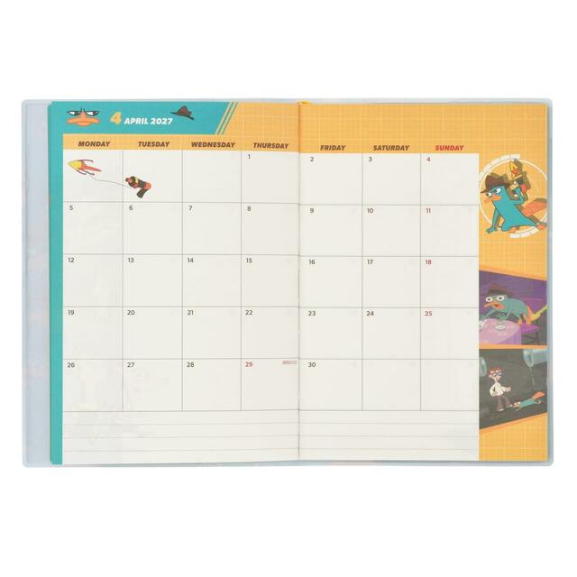 フィニアスとファーブ 手帳・スケジュール帳 B6 CALENDAR ＆ ORGANIZER 2027 1,500円