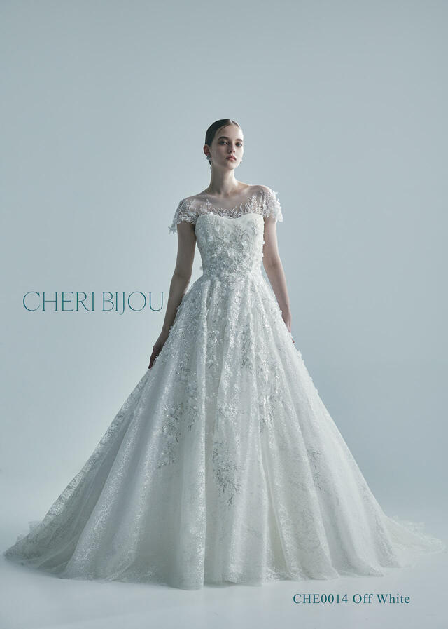 【クラウディア】CHERI BIJOU(シェリービジュー)新作ウェディングドレス｜CHE0014_OffWhite